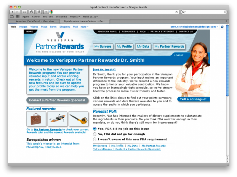 Verispan Partner Rewards.